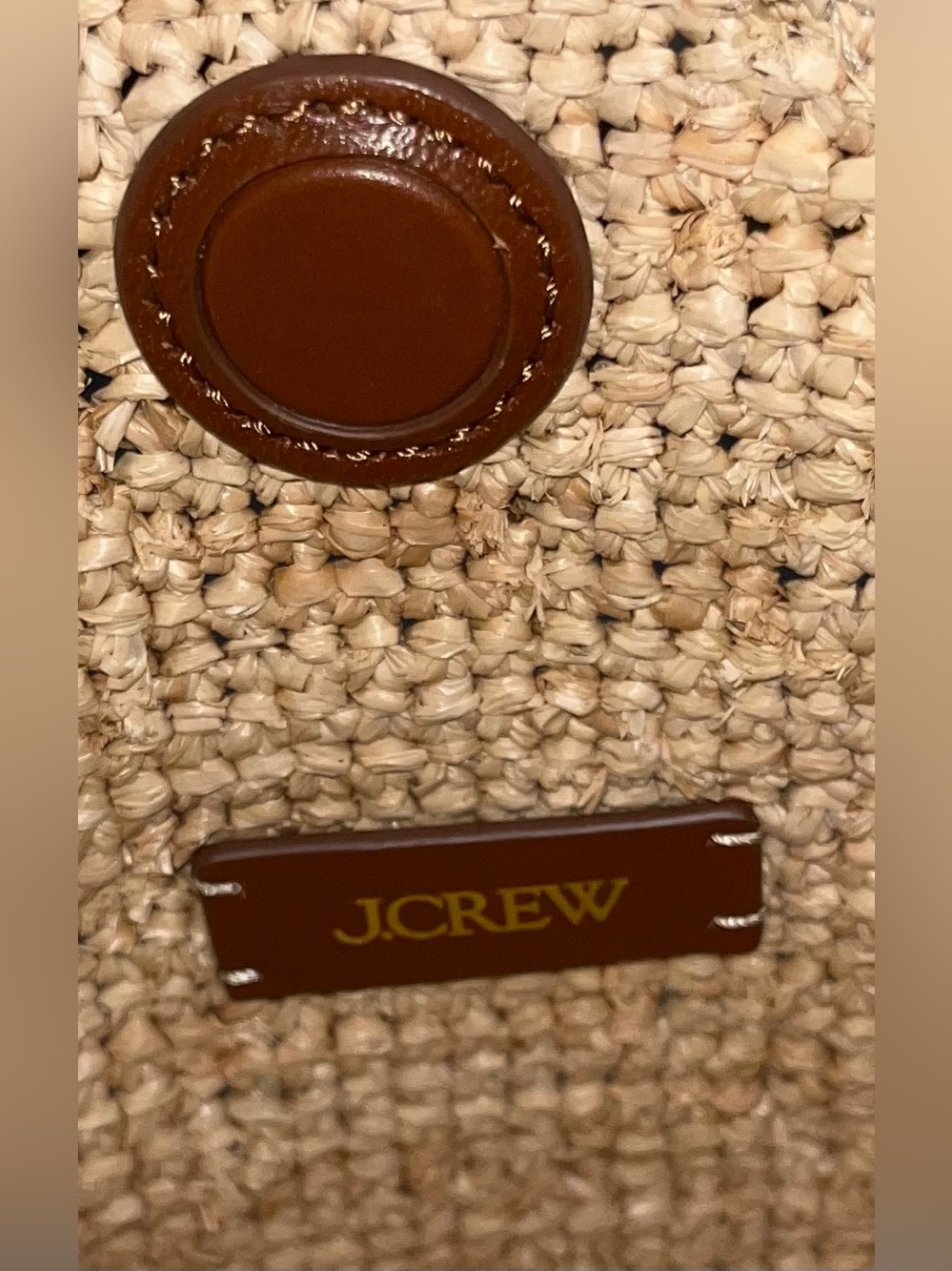 NWT J Crew Berkeley Small Handknotted Shoulder Bag in Raffia - Picture 8 of 10